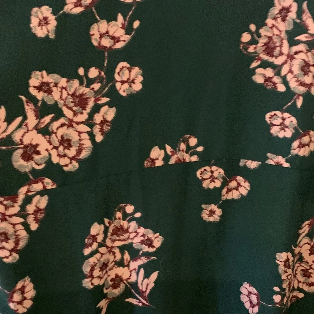 Leith Teal Floral Long-Sleeve Tunic with Pink Flowers. NWT. 3X - Picture 9 of 16
